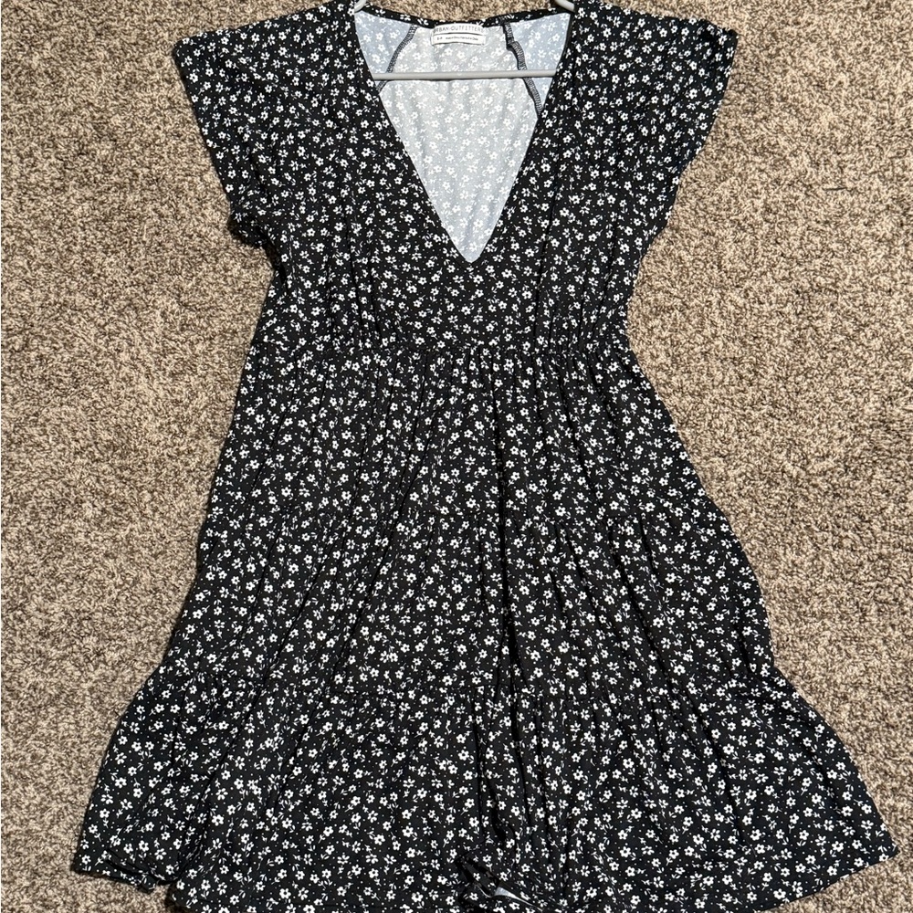 Urban Outfitters Black and White Floral Mini Dress